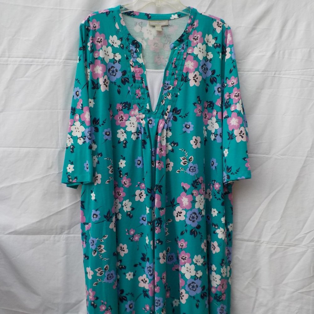 Like New Woman Within Brand Slip-on Loungewear Dress w/ Pockets 2X/ 26-28